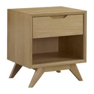 Jude Wooden Bedside Table, 1 Drawer, Oak by Life Interiors, a Bedside Tables for sale on Style Sourcebook