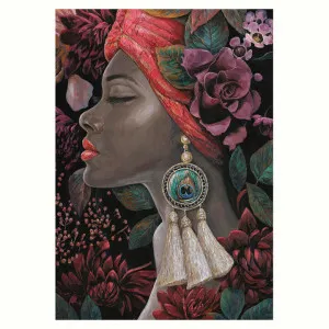 "Turbaned Tribal Beauty Portrait" Stretched Canvas Wall Art Print, Type C, 100cm by PNC Imports, a Artwork & Wall Decor for sale on Style Sourcebook