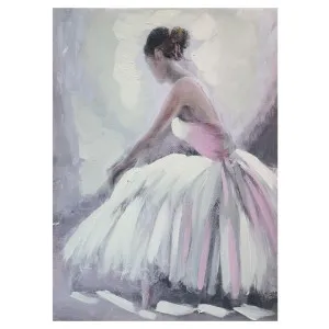 "Pink Dressed Ballerina" Stretched Canvas Wall Art Painting, Type C, 70cm by PNC Imports, a Artwork & Wall Decor for sale on Style Sourcebook