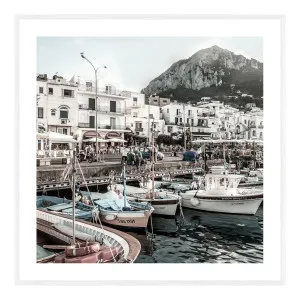 Capri Boats Framed Print in 84 x 84cm by OzDesignFurniture, a Prints for sale on Style Sourcebook