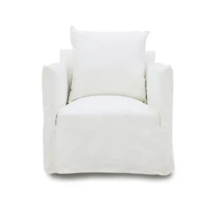 Como Rocker Swivel Chair Linen White by James Lane, a Chairs for sale on Style Sourcebook