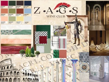antique Roma-modern wine club Z.A.G.S. Interior Design Mood Board by Fraulizz on Style Sourcebook