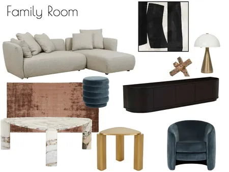 Family Room Interior Design Mood Board by interiorschemes@gmail.com on Style Sourcebook