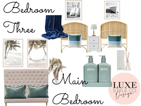 Bedroom 3 and Main Bedroom Interior Design Mood Board by Luxe Style Co. on Style Sourcebook