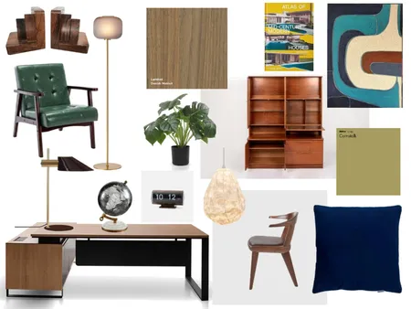 Mid Century Modern - Office Interior Design Mood Board by KelliB on Style Sourcebook