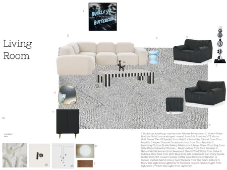 Living Room sample Interior Design Mood Board by ioanna lakouri on Style Sourcebook