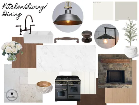 Goldies Kitchen Living Dining Interior Design Mood Board by CloverInteriors on Style Sourcebook
