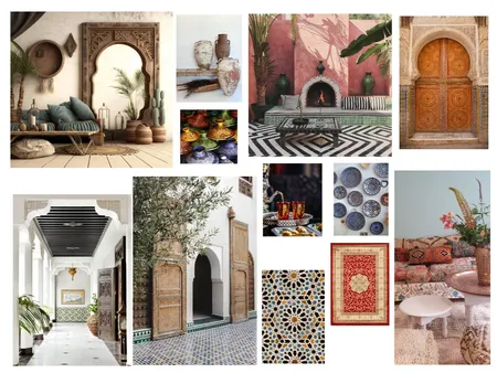 Moroccan Mood board Interior Design Mood Board by dddrouin@hotmail.com on Style Sourcebook