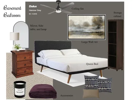 Matt and Cheryl Basement bedroom Interior Design Mood Board by Lindsay Renee on Style Sourcebook