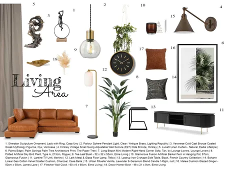 Living Area Interior Design Mood Board by roanchara on Style Sourcebook