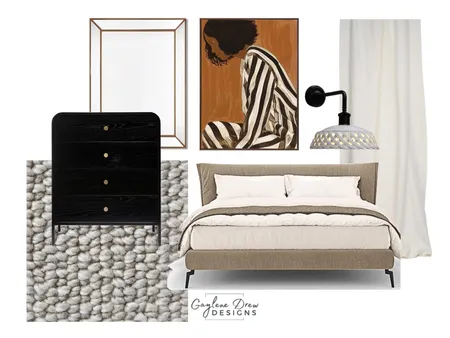 Classy bedroom with warmth Interior Design Mood Board by Gaylene Drew Designs on Style Sourcebook