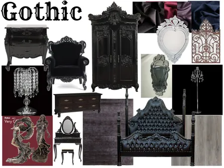 Gothic Interior Design Mood Board by amandakat on Style Sourcebook