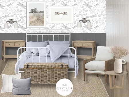 Country Coastal Bedroom Interior Design Mood Board by Rockycove Interiors on Style Sourcebook
