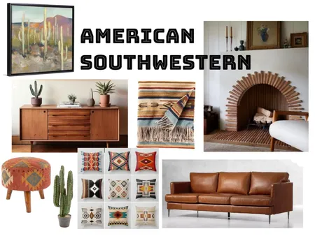 American Southwestern - Room Specific Mood Board Interior Design Mood Board by KerryBritz on Style Sourcebook