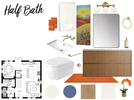 Half Bath Sample Board Interior Design Mood Board by afcastello on Style Sourcebook