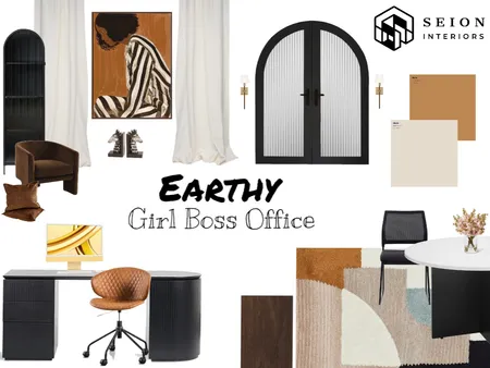 Earthy Girl Boss Office Interior Design Mood Board by Seion Interiors on Style Sourcebook