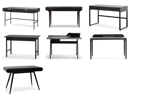 Black Desk Options Interior Design Mood Board by Formery | Architect & Interior Designer Melbourne on Style Sourcebook