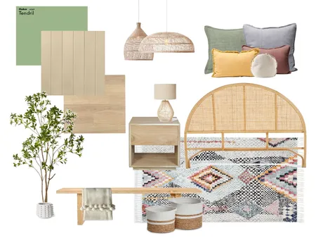 Bohemian bedroom Interior Design Mood Board by ZAZA interiors on Style Sourcebook