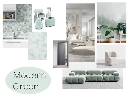 Modern with a Green Twist Interior Design Mood Board by Beata Toth on Style Sourcebook