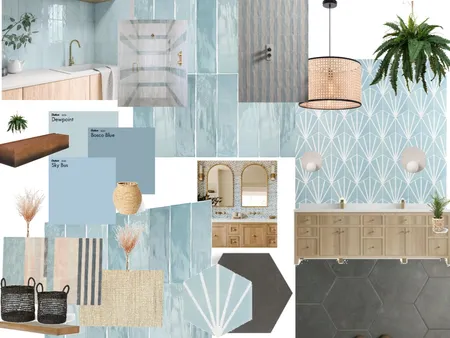 Mark Boho Bath Interior Design Mood Board by Kshambaugh on Style Sourcebook