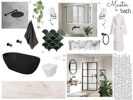 Master Bath Interior Design Mood Board by desiredesigns on Style Sourcebook