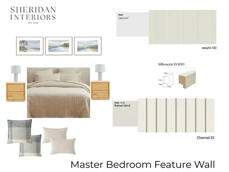 Master Bedroom Feature Wall Interior Design Mood Board by Sheridan Interiors on Style Sourcebook