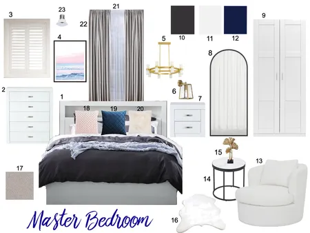 Master Bedroom Interior Design Mood Board by Izzy_Zara on Style Sourcebook