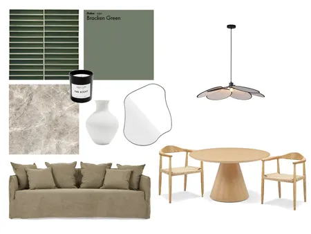 Living/Dining Green Interior Design Mood Board by Lia Joy on Style Sourcebook