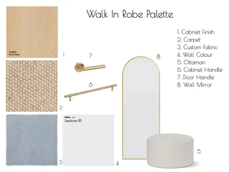 Walk In Robe Palette Interior Design Mood Board by EbonyPerry on Style Sourcebook