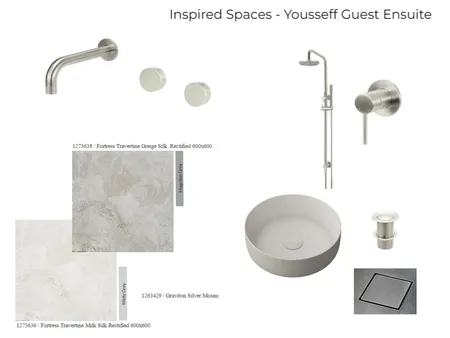 Inspired Spaces - Yousseff Guest Ensuite Interior Design Mood Board by sales@mfmarket.com.au on Style Sourcebook