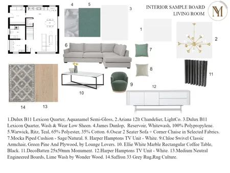 Teal Grey White Interior Design Mood Board by yoonmie24692@gmail.com on Style Sourcebook