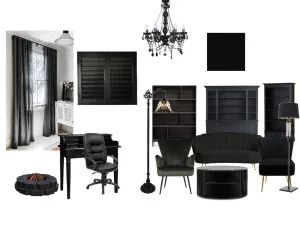 Gothic Library Lounge Interior Design Mood Board by Edan on Style Sourcebook