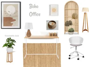 Boho Office Interior Design Mood Board by BriM on Style Sourcebook
