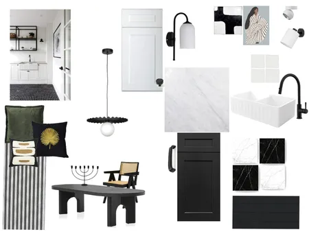 Monochrome Kitchen Interior Design Mood Board by Sonu on Style Sourcebook