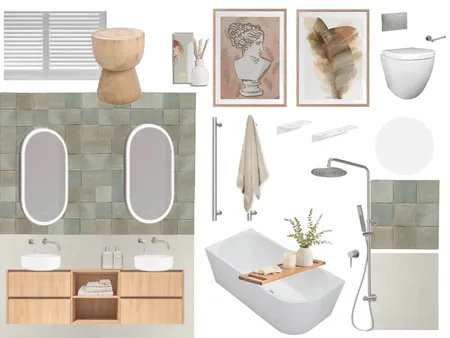 Main Bathroom Sample Board Interior Design Mood Board by TerriHahipene on Style Sourcebook