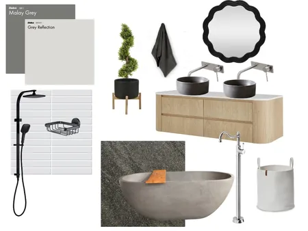 Smokey Retreat: A sophisticated GrayBathroom Interior Design Mood Board by Kutama Tshianeo on Style Sourcebook