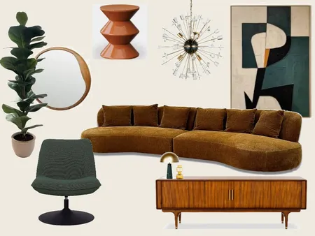 Mid-Century Modern Living Room Interior Design Mood Board by Prissilla Rademakers on Style Sourcebook