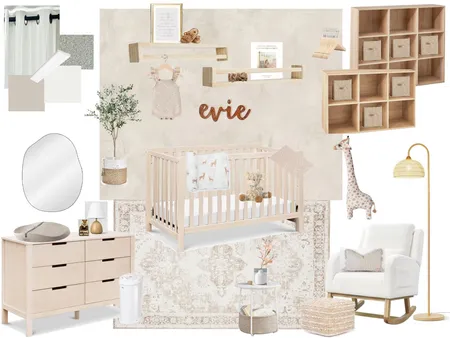 sample board baby girl nursery Interior Design Mood Board by AlexaWhitehurst on Style Sourcebook