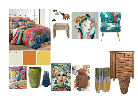 Bohemian style mood board Interior Design Mood Board by TARASINTERIOR on Style Sourcebook