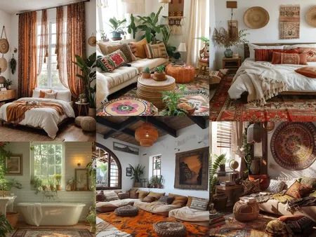 bohemian interior inspo board Interior Design Mood Board by brianna sardinha on Style Sourcebook