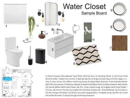 Water Closet Assessment 9 Interior Design Mood Board by ilze.greeff on Style Sourcebook