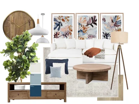 Modern Farmhouse Living Room Interior Design Mood Board by TARASINTERIOR on Style Sourcebook