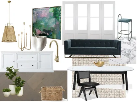 Wattle Dining_Checkboard floor Interior Design Mood Board by Tahmeika Napier Designs on Style Sourcebook