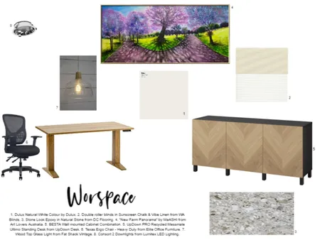 Workspace Interior Design Mood Board by K Designs on Style Sourcebook