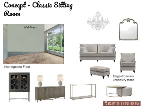 Concept # 1 Classic Sitting Room Interior Design Mood Board by CarCallaghan on Style Sourcebook