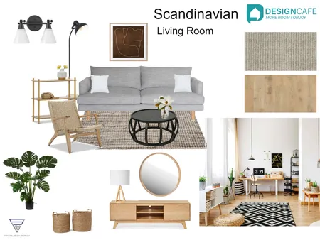 Scandinavian Theme Living room Interior Design Mood Board by harshada on Style Sourcebook