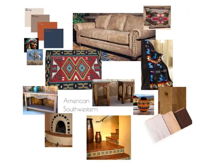 American Southwestern Interior Design Mood Board by Mindyanna08@aol.com on Style Sourcebook