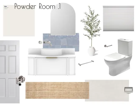 Powder Room .1 Interior Design Mood Board by Five Files Design Studio on Style Sourcebook