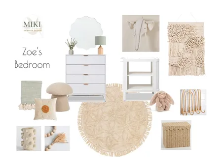 Zoe's Bedroom Interior Design Mood Board by MIKI INTERIOR DESIGN on Style Sourcebook