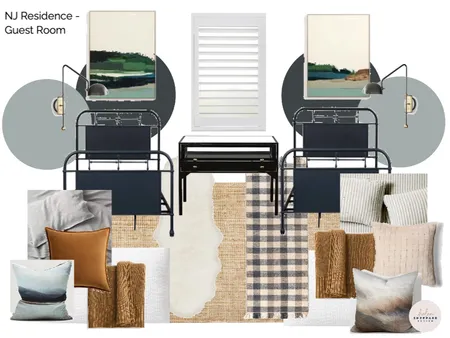 NJ Residence - Guest Room 2 Interior Design Mood Board by Helen Sheppard on Style Sourcebook